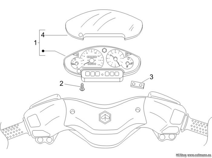 Piaggio Cockpitinstrumente - Cruscotto X8 125
