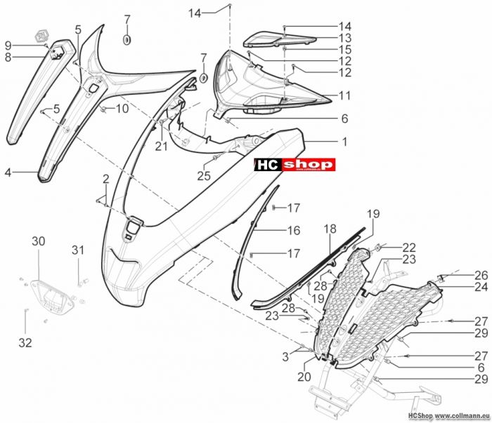 Piaggio Frontschild YOUrban 300