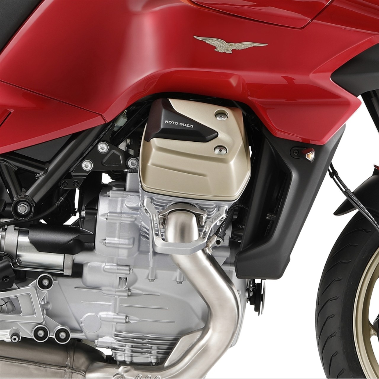 Moto Guzzi Zylinderkopfschutz Aluminium für Stelvio und V100 Mandello