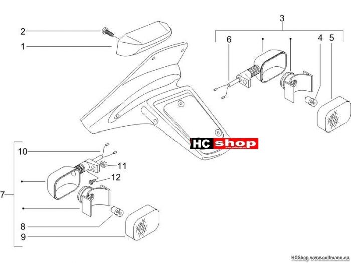 Piaggio Hinterleuchten - Blinkleuchten NRG DD Sp
