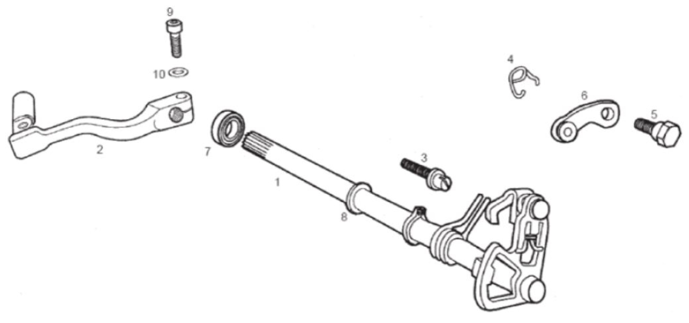 Explosionszeichnung Derbi Senda DRD 50 R / Senda DRD 50 SM / Senda DRD X-Treme 50 R Schaltgabel