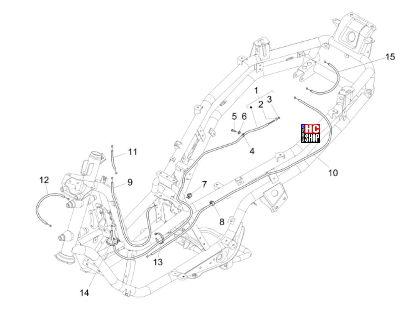Piaggio MP3 500 Sport Advanced E5 Bremsanlage - Bowdenzüge