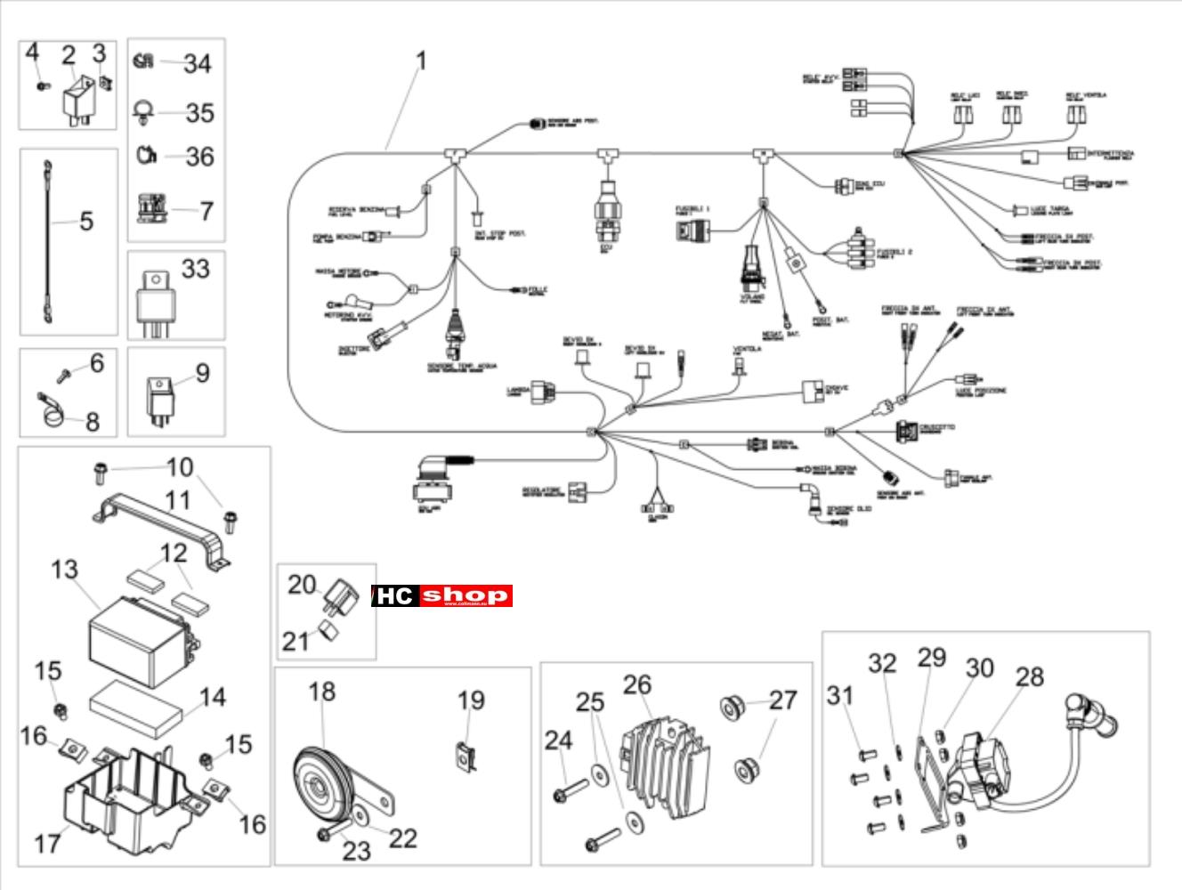 Aprilia SX 125 ABS - Fahrgestell - Elektrische Anlage