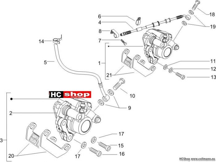 Piaggio Bremschlauchen NRG 50 Purejet