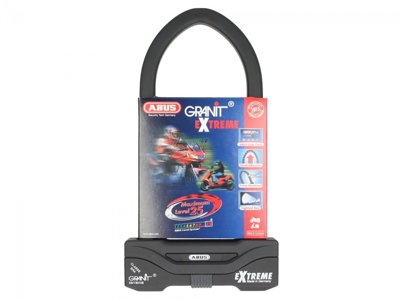 ABUS Bügelschloss Granit Extreme Plus 59, 260x111 mm, schwarz