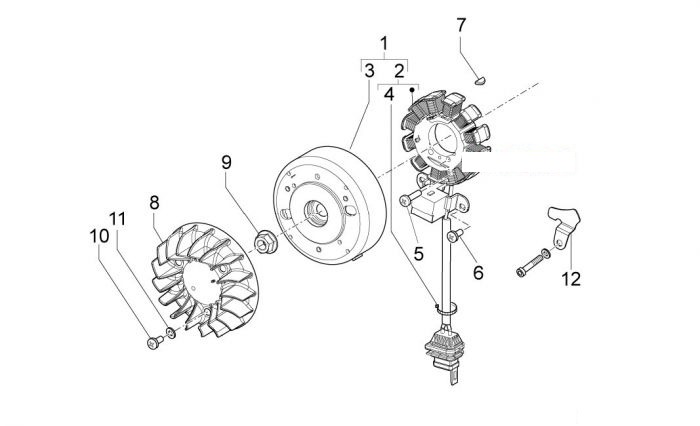 1 - Volano magnete completo