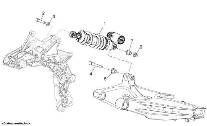 Aprilia Hinterradaufhängung Dorsoduro 750 Factory
