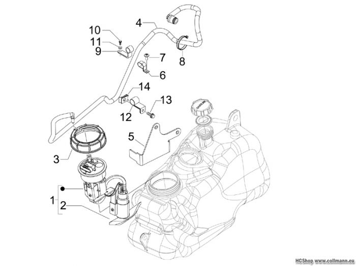 Piaggio Benzinpumpe MP3 400 LT Touring