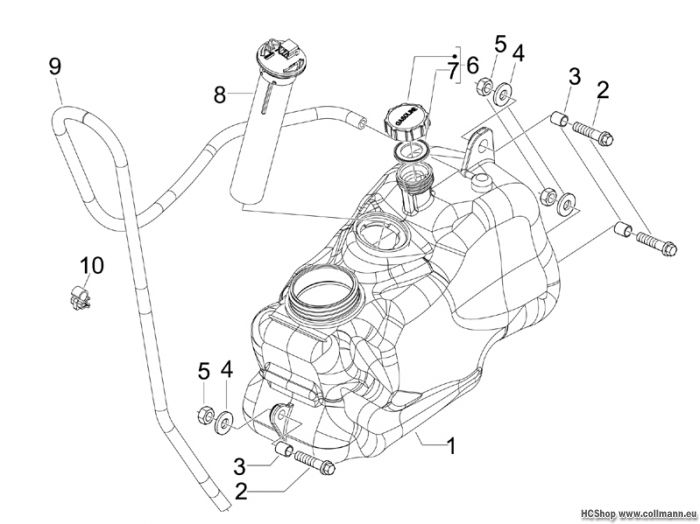Piaggio Benzintank MP3 400 LT Touring