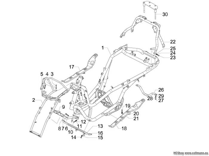 Piaggio Fahrgestell/Karosserie MP3 125 Ibrido
