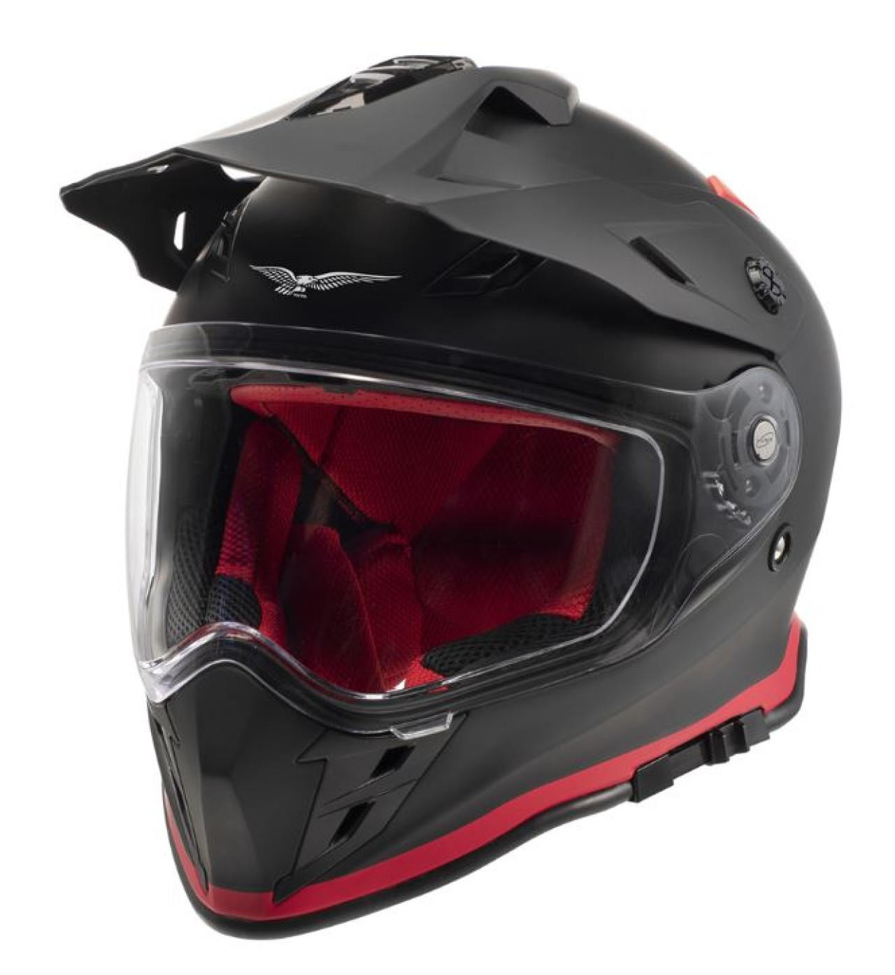 6 - Moto Guzzi Integralhelm Adventure Touring, V85, schwarz, matt, XL, Thermoplast, ECE 22.06