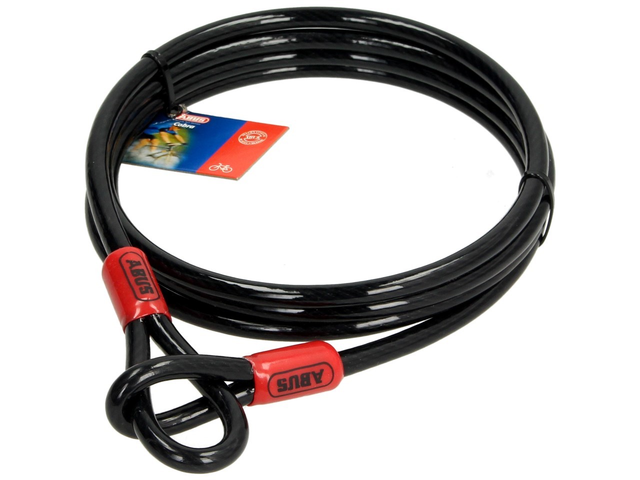 ABUS Schlaufenseil Cobra, 8 mm, 2 m, schwarz/rot