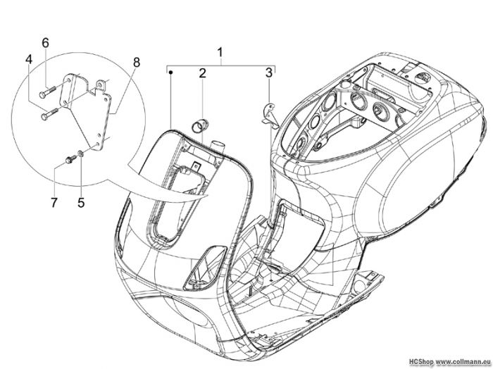 Vespa Fahrgestell/Karosserie S 50 2T