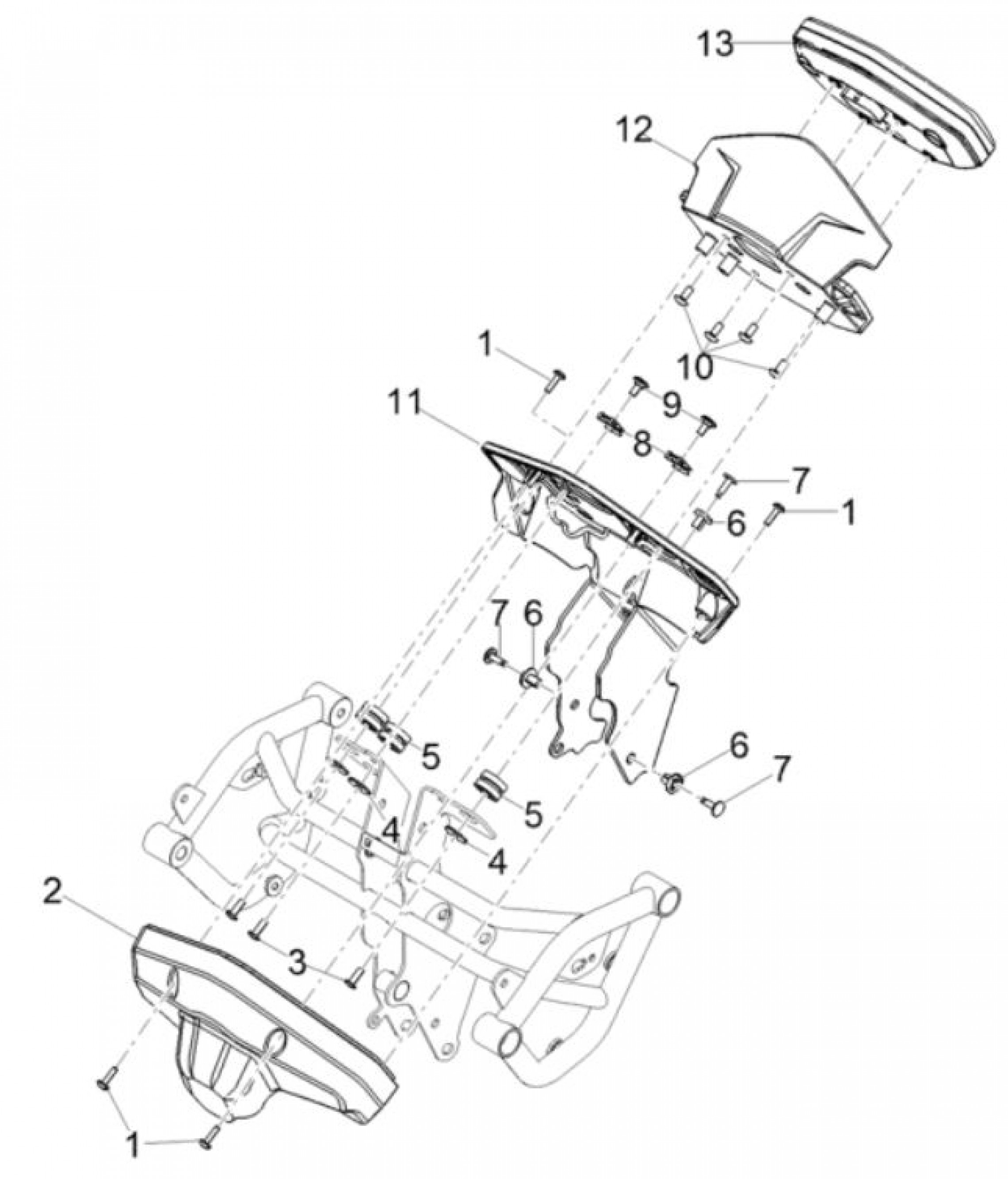 Explosionszeichnung Moto Guzzi V85 TT / V85 TT Travel Cockpitinstrumente