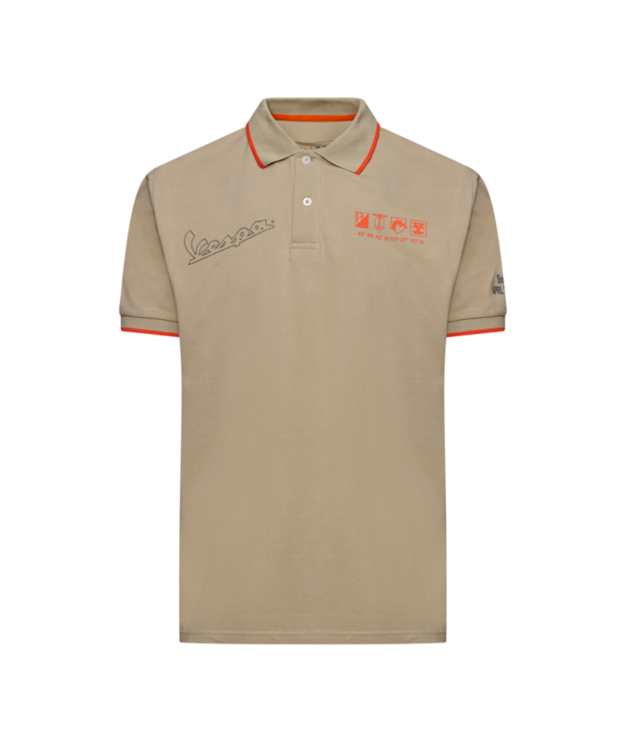 Vespa Polo Shirt aus Baumwolle beige, Vespa DEC
