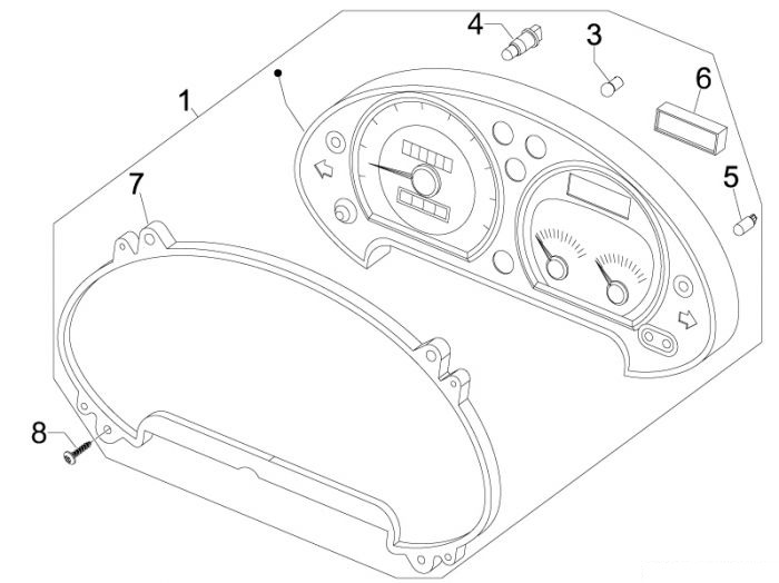 Piaggio Cockpitinstrumente - Cruscotto Beverly 125 Tourer