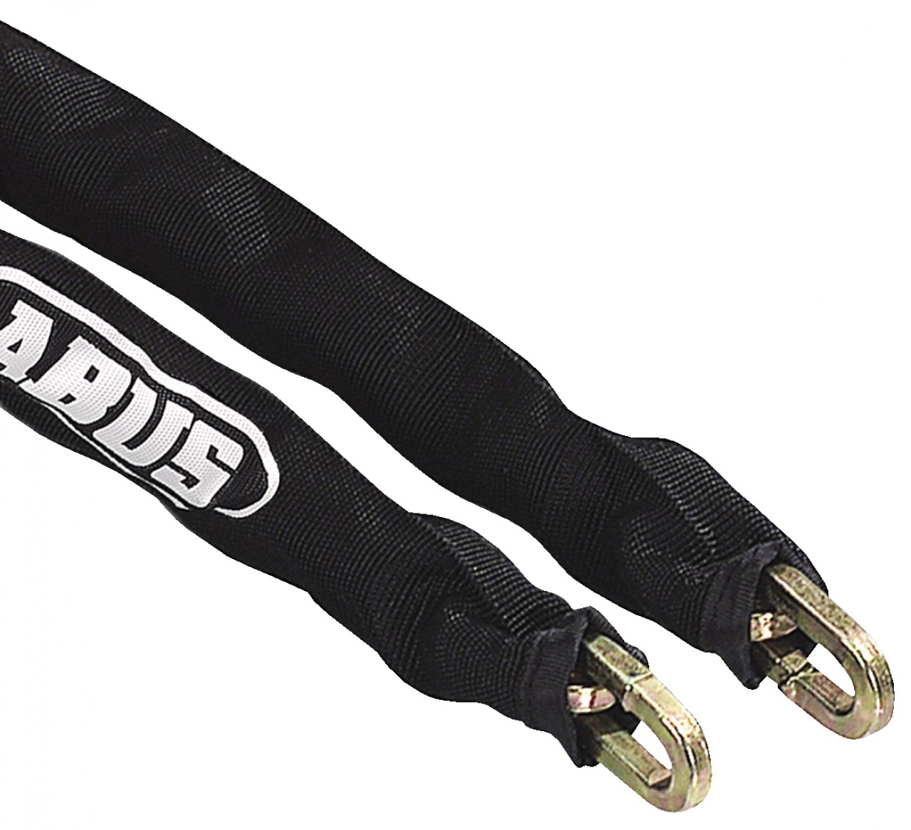 ABUS Sicherungskette 8 mm, schwarz, mit Textilschlauch – 85,0cm