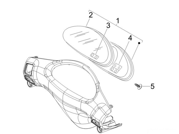 Piaggio Cockpitinstrumente - Cruscotto Fly 50 2T