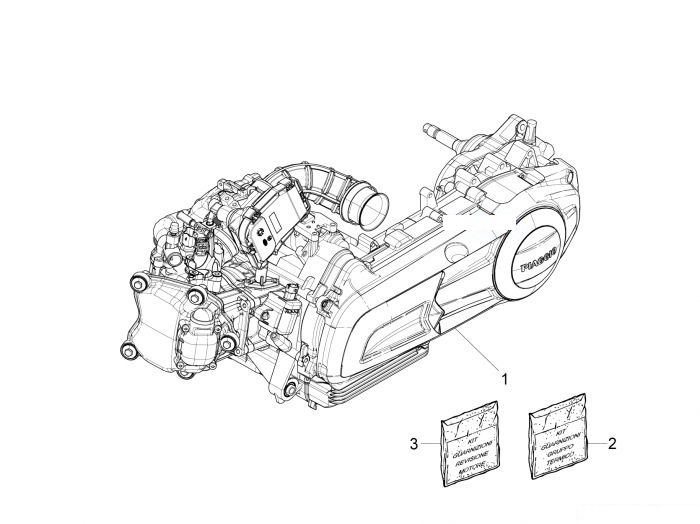 Piaggio Motor, komplett X10 125
