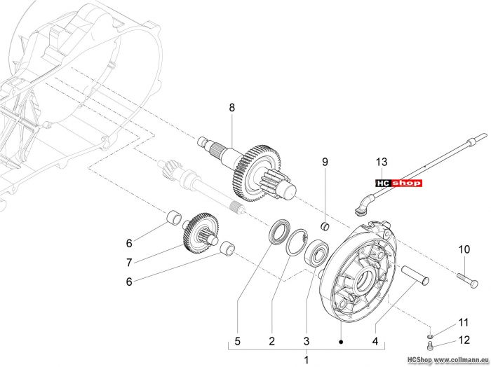 Piaggio Liberty 50 iGet Einheit Getriebe