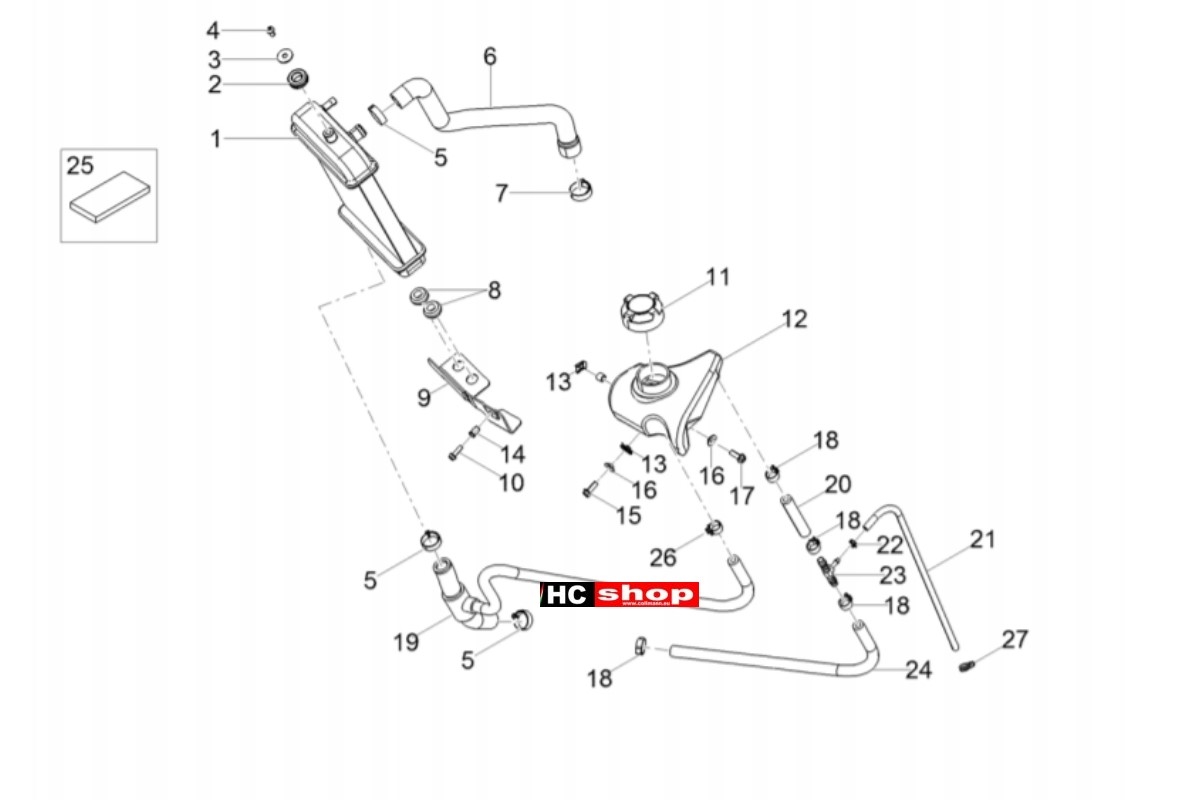 Aprilia RX 50 E4 - Kühlanlage