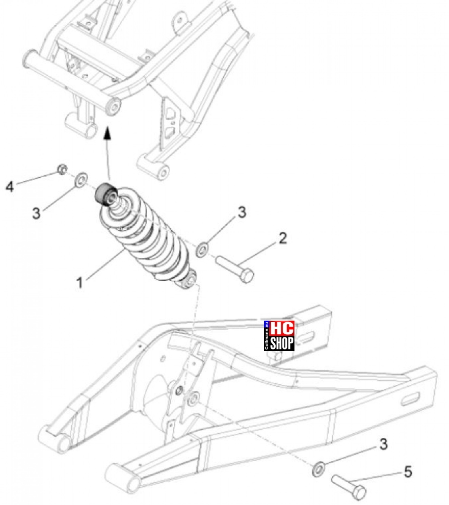 Aprilia Tuono 125 E5 Radaufhängungen - Stossdämpfer
