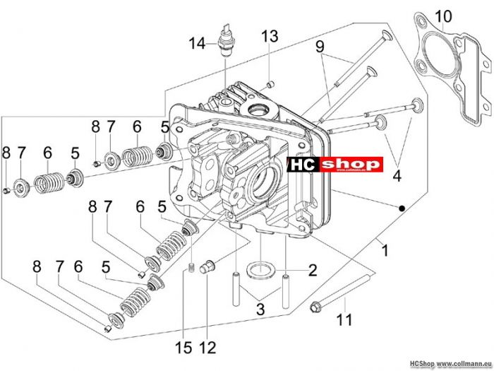 Aprilia Motard 50 Einheit Kopfventil