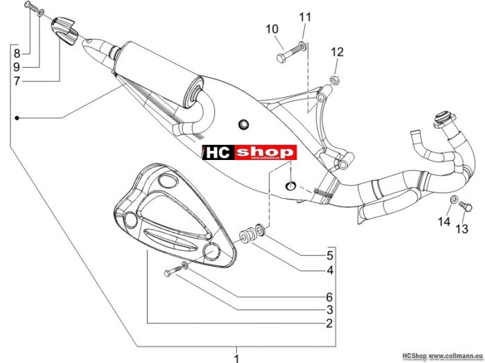 Piaggio Auspufftopf nrg power dd