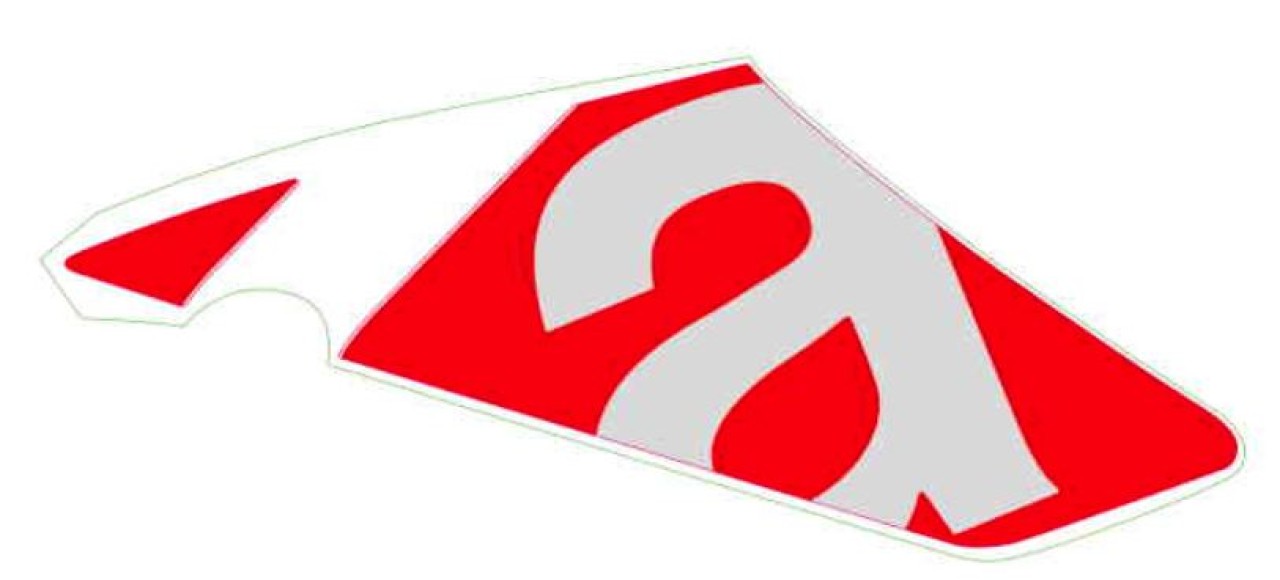 12 - Aufkleber Flanke extern li "a" - Fahrzeugfarbe Speed White