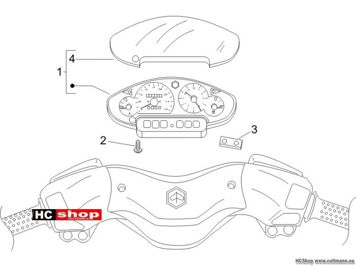 Piaggio Cockpitinstrumente - Cruscotto X8 200