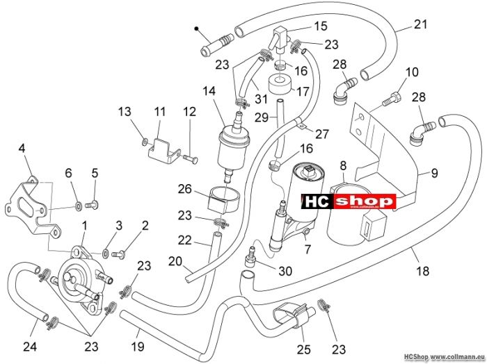 Piaggio Benzineinspritzanlage NRG 50 Purejet