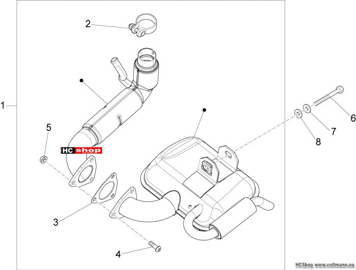 Vespa Auspufftopf PX 125/150