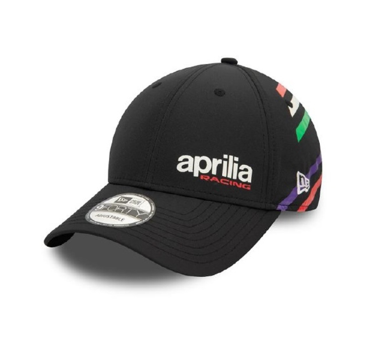 100 - Aprilia Basecap schwarz, Baumwolle, New Era 9Forty