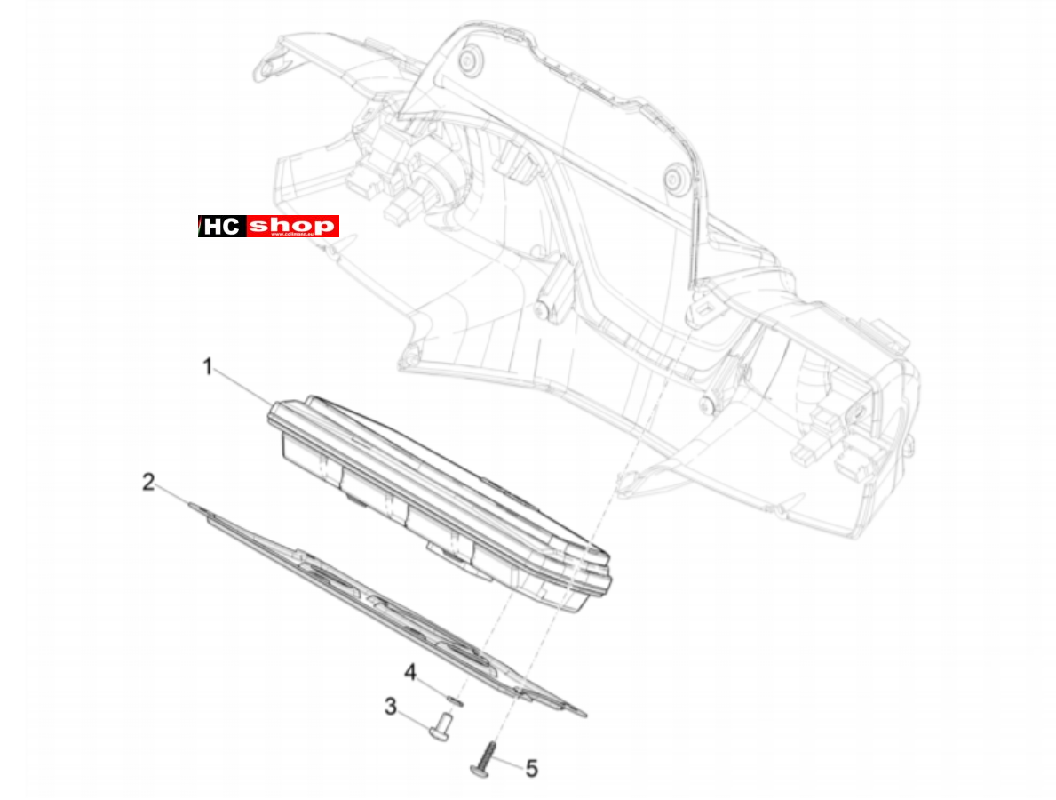 Piaggio Medley 125 4T IE ABS E4 Lenkung Cockpitinstrumente