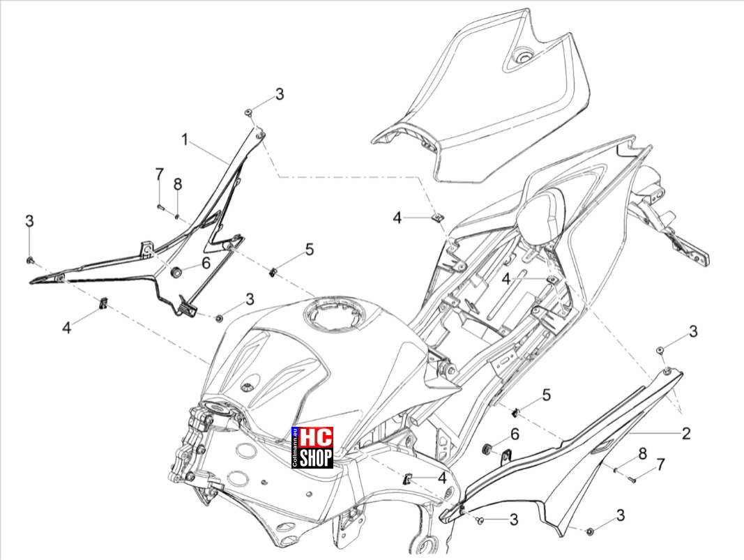Aprilia RS 125 Replica ABS E5 Aufbau Mittlerer Aufbau