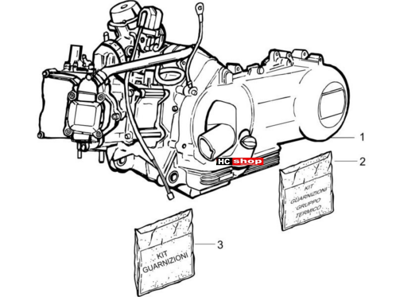 Piaggio Liberty 125 2V Motor komplett