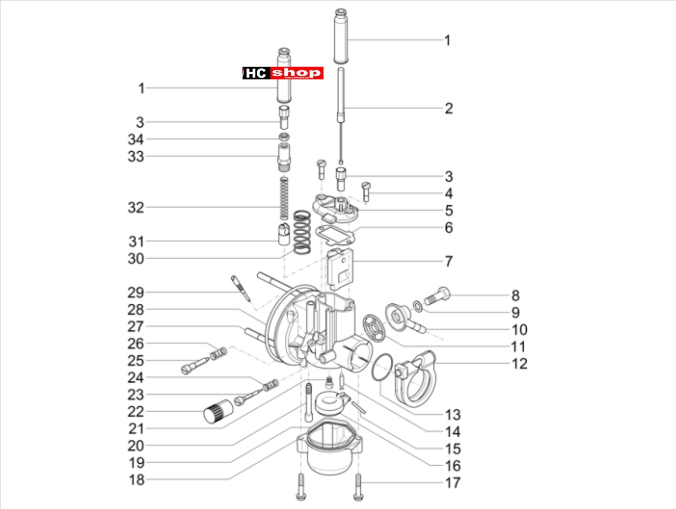 Piaggio APE 50 2T E4 - Motor Vergaserteile