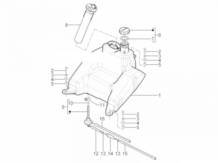 Piaggio Benzintank TPH 125