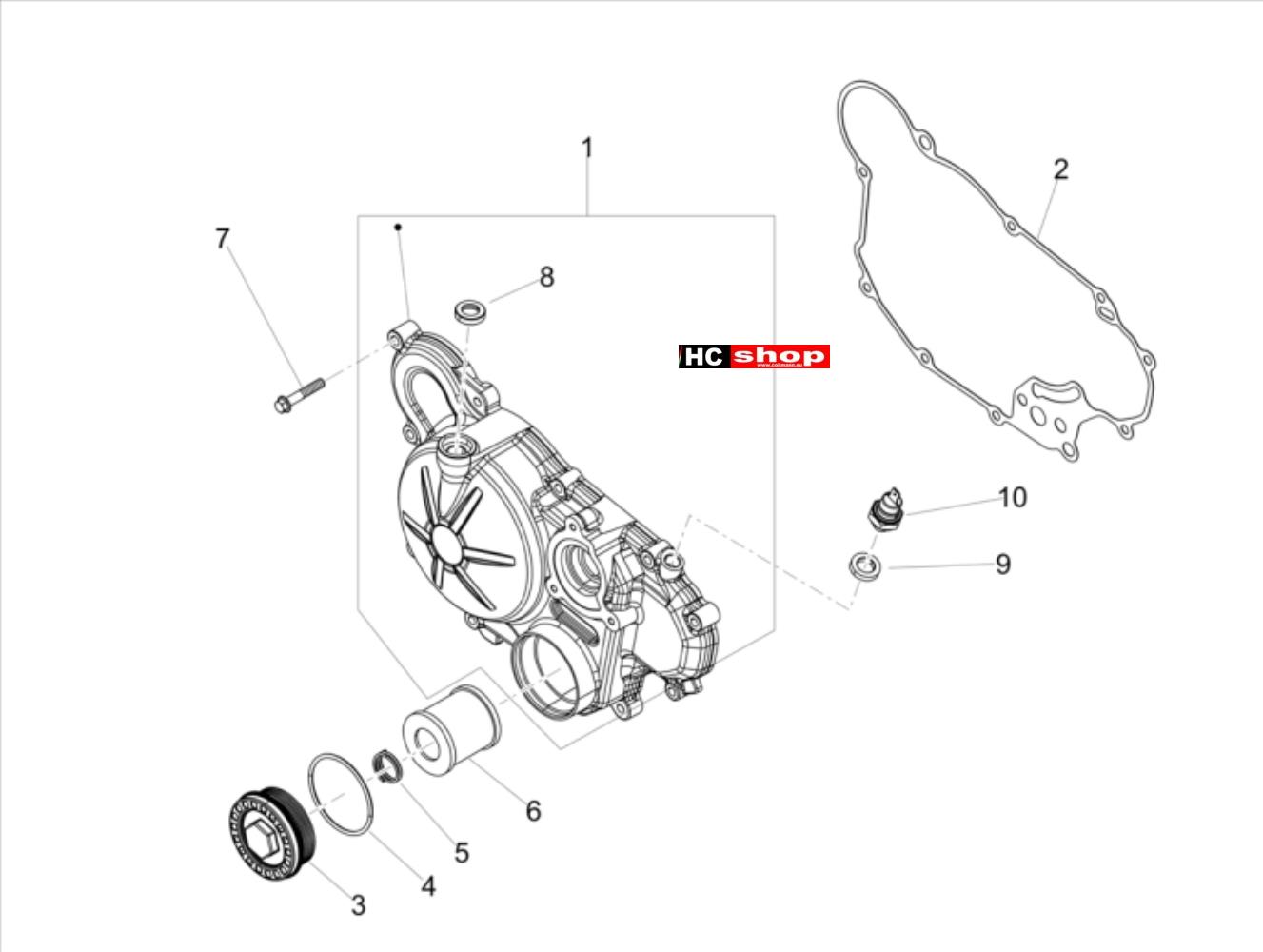 Aprilia SX 125 ABS - Motor - Kupplungsdeckel