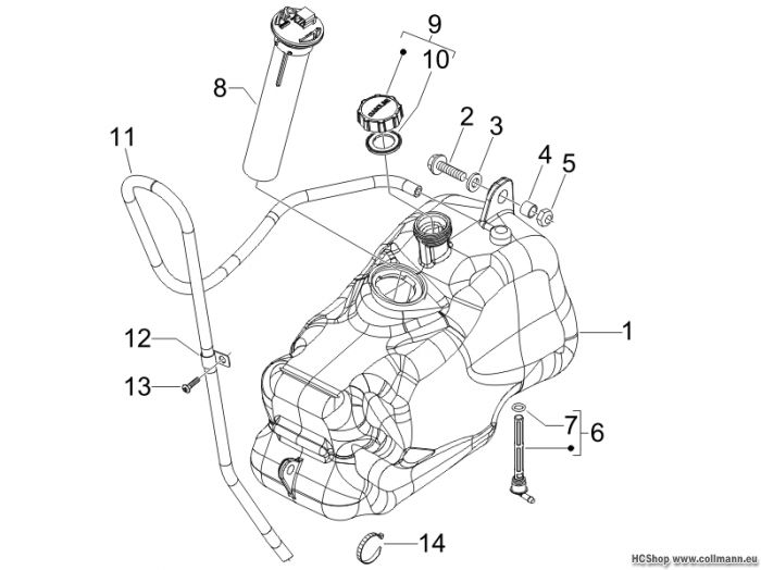 Piaggio Benzintank MP3 125RL