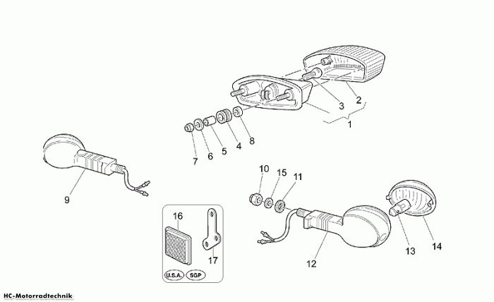 Moto Guzzi Rücklicht Quota ES 1100