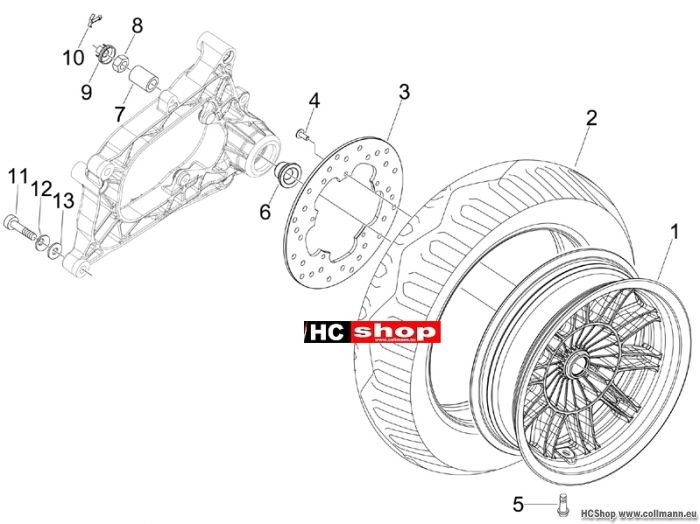 Piaggio Hinterrad MP3 300