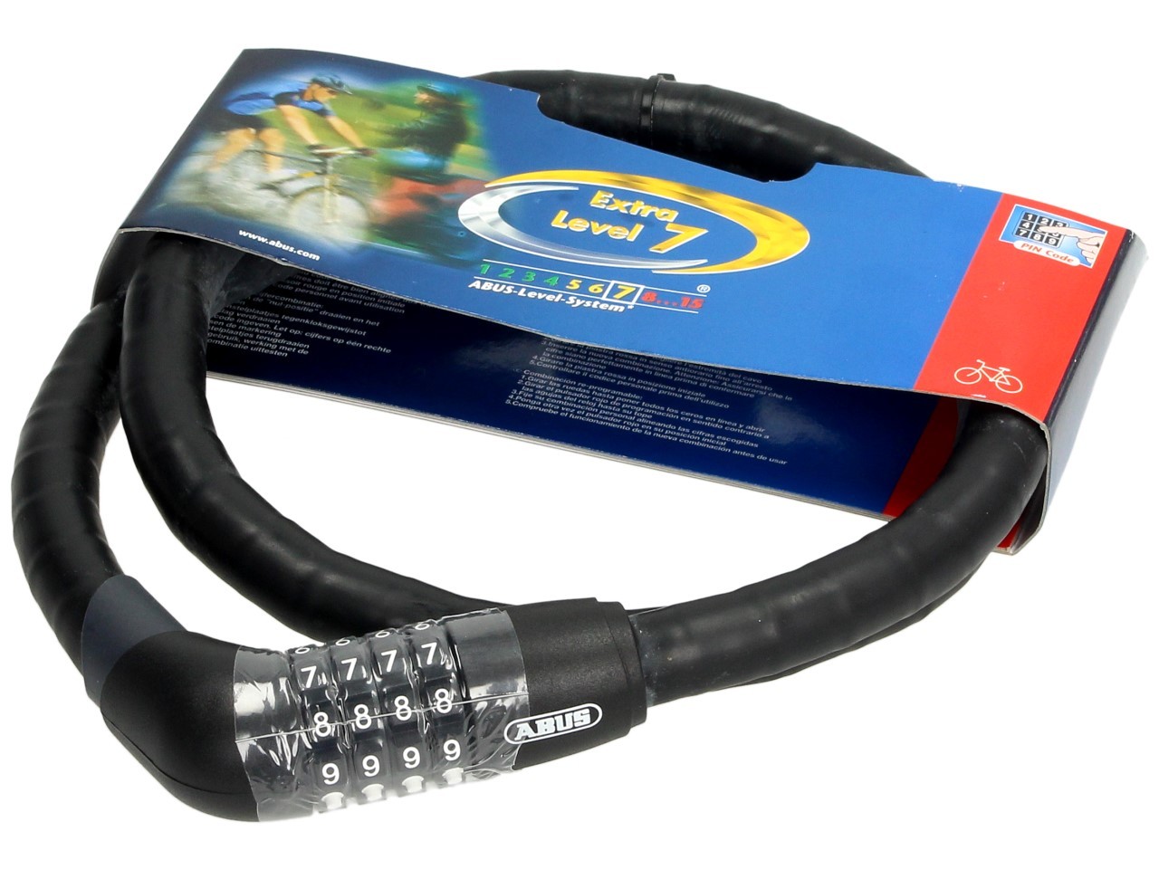 ABUS Kabelschloss Steel-O-Flex Tresor 1360, 1,10 m, schwarz