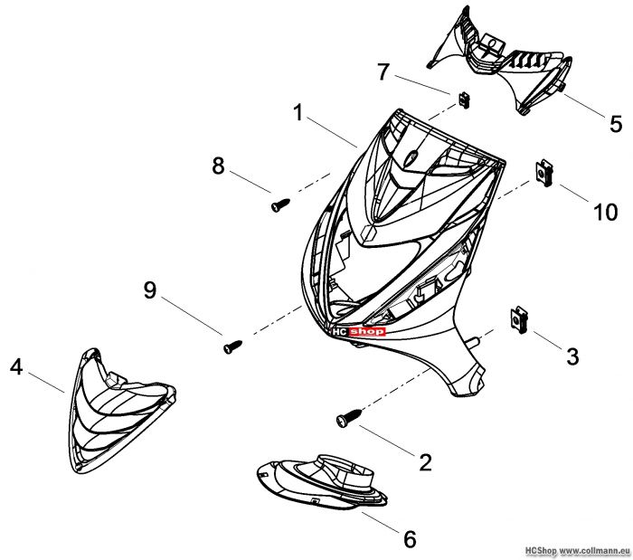 Piaggio Zip 50 SP Frontschild