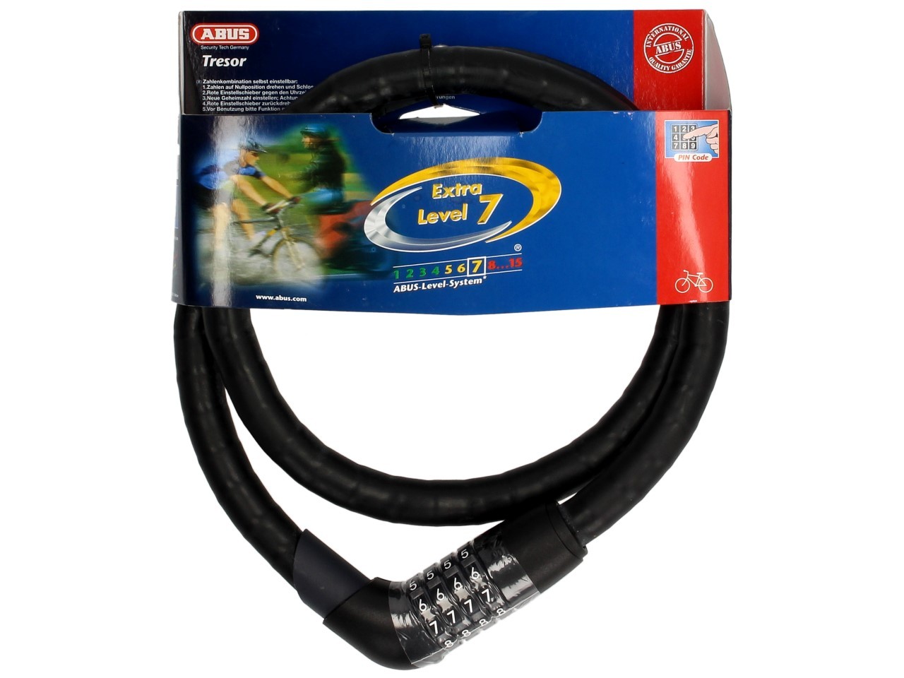 ABUS Kabelschloss Steel-O-Flex Tresor 1360, 1,10 m, schwarz