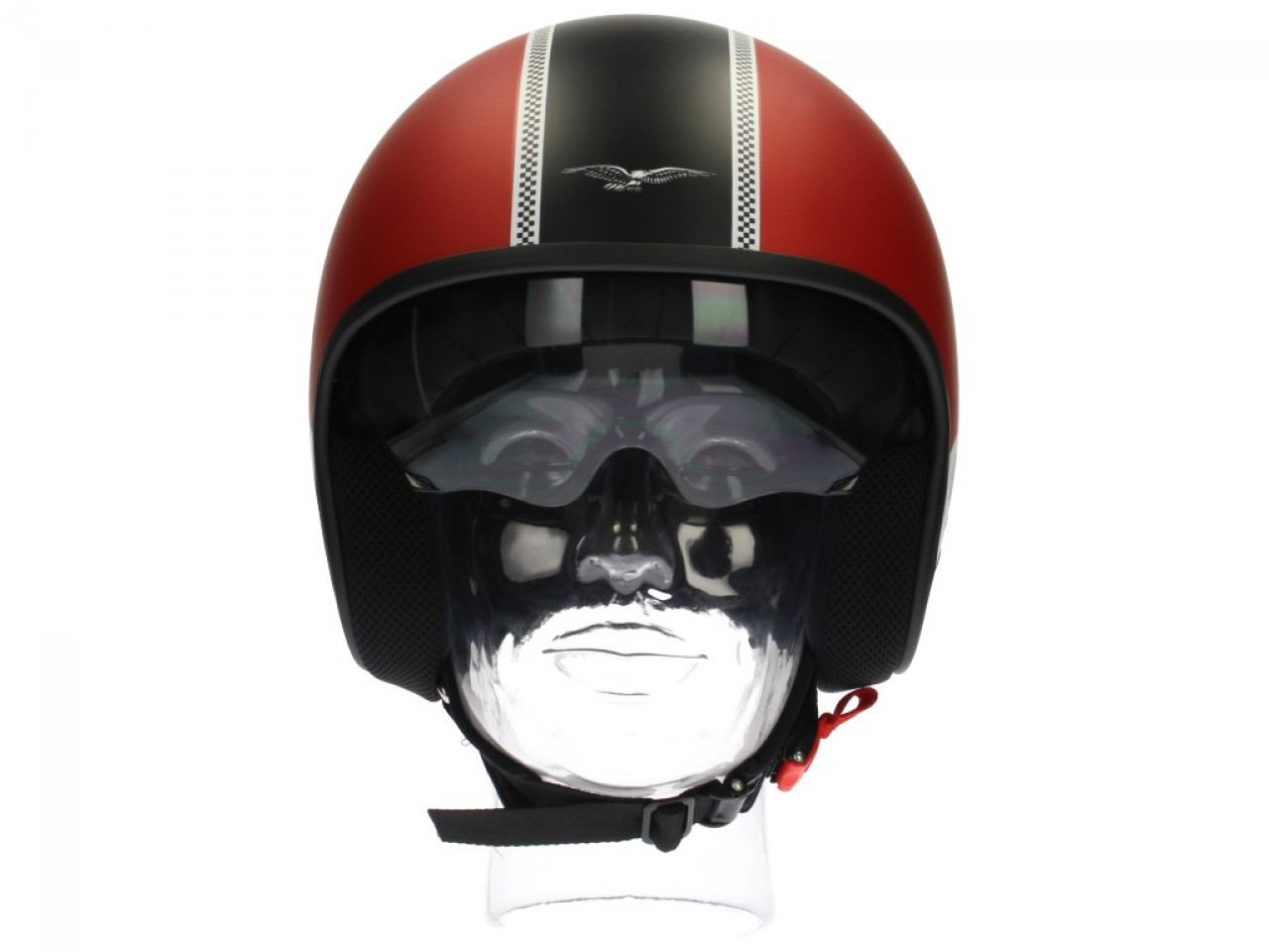 Moto Guzzi Jethelm Racing 29, rot-schwarz matt, Fiberglas, ECE 22.05