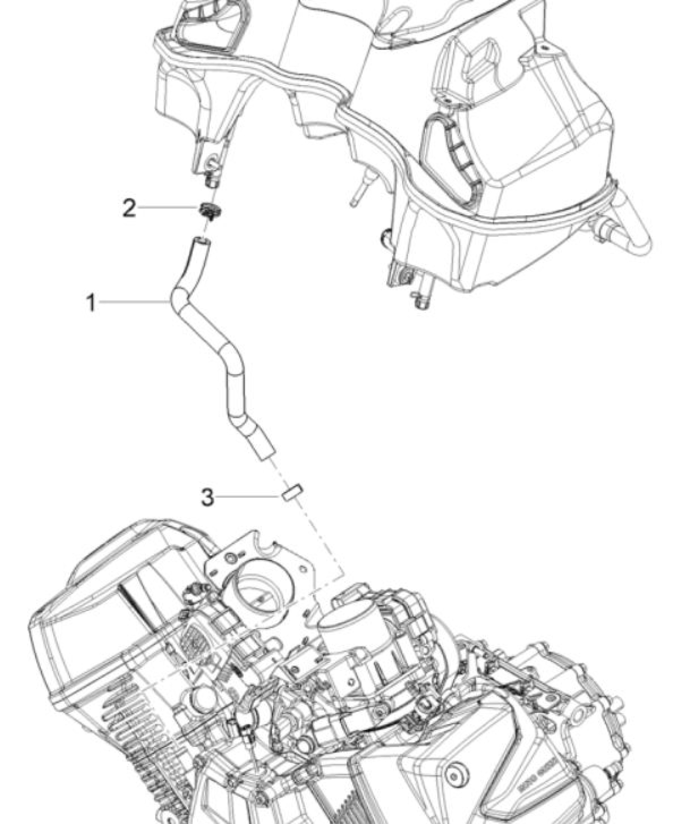 Explosionszeichnung Moto Guzzi Stelvio E5+ u. a. Blow by