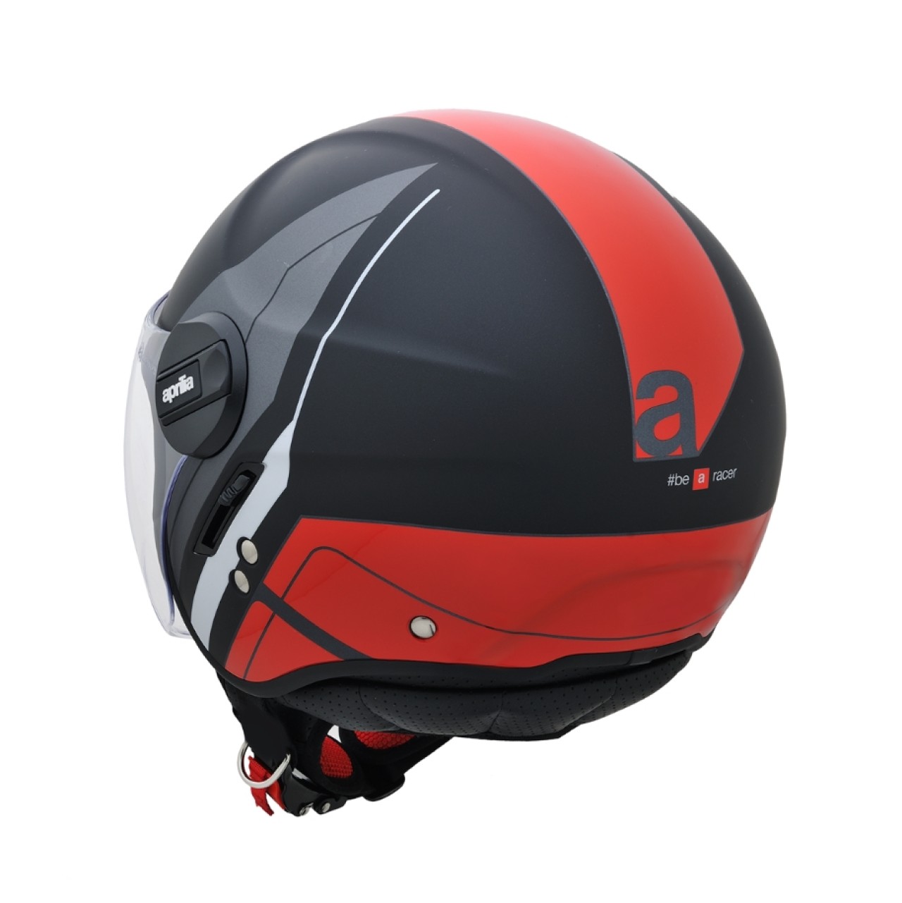 Aprilia A-Jet Jethelm Demi Jet schwarz-rot matt ECE 22.06
