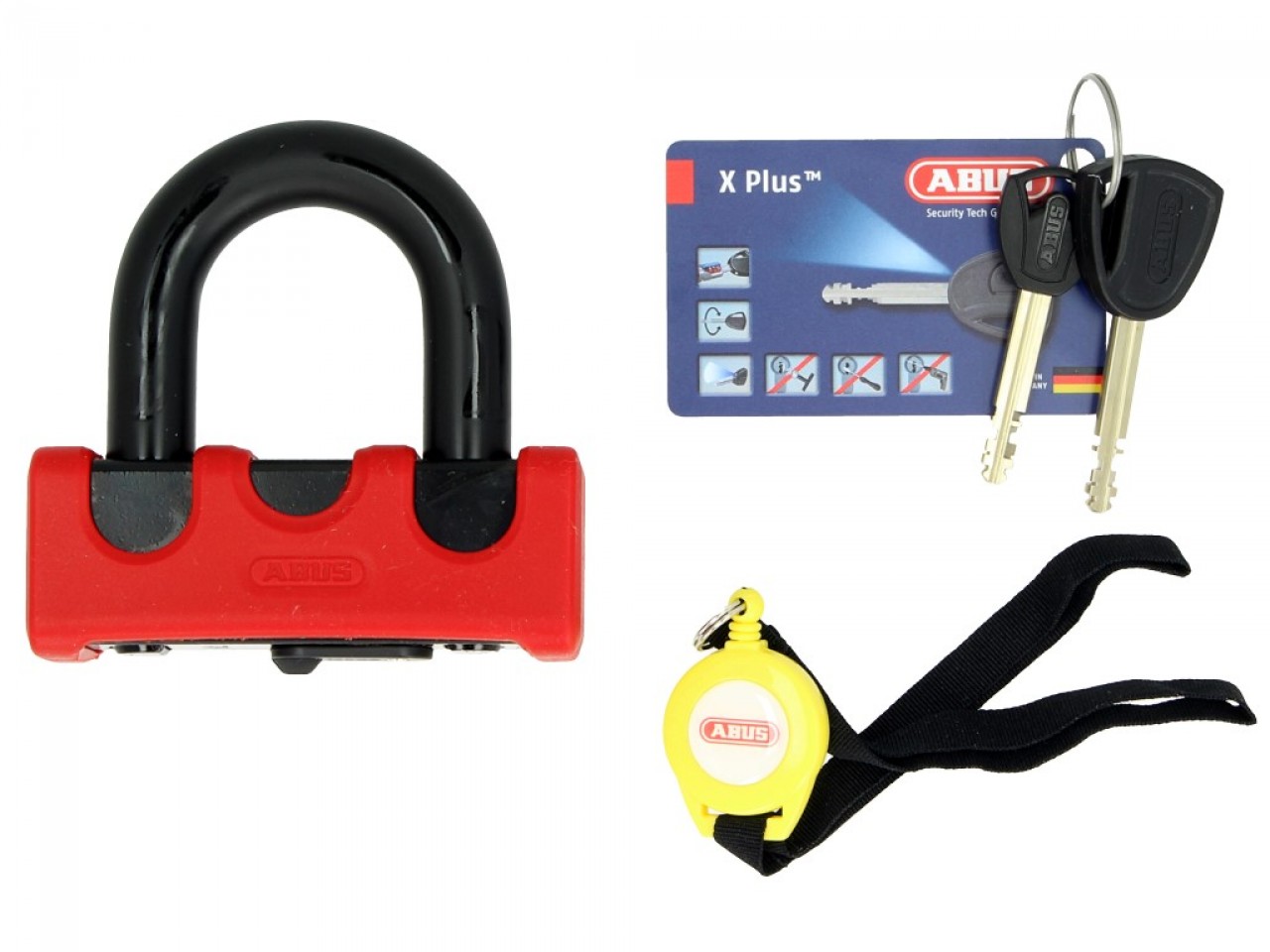 ABUS Bügelschloss Granit Power XS 67, rot/schwarz