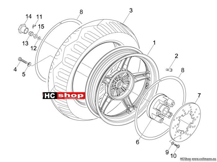 Piaggio Hinterrad NRG DD Sp